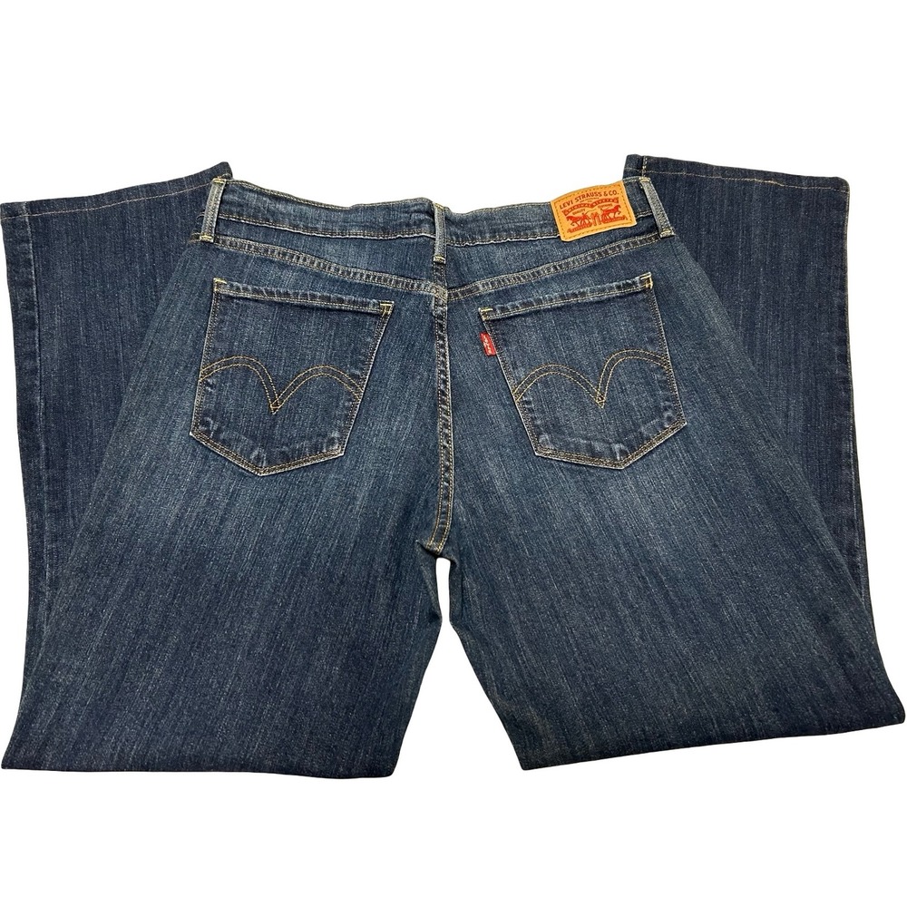 Levis 505 Straight Leg Jeans Womens 30 Dark Wash Blue Denim 15505-0111 - Picture 5 of 8